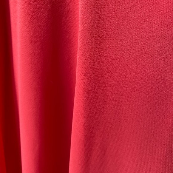 Ann Taylor Chiffon Georgette Orange Midi Dress Size 4 - Picture 15 of 16